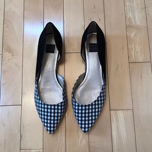 New White House Black Market (WHBM) check & solid flat shoes - 7.5m